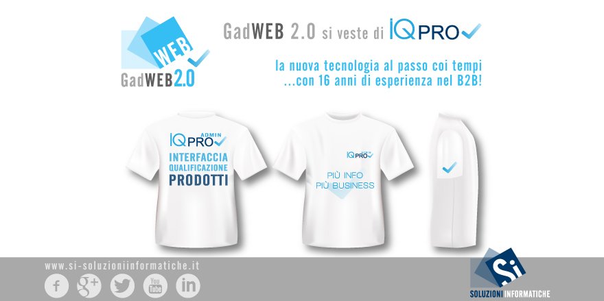SI_Soluzioni's tweet photo. #GadWEB si veste di #IQPro: con la versione #Admin implementi le #anagrafiche #B2B in pochi click!
#GadMEL https://t.co/aJTevA3KAF