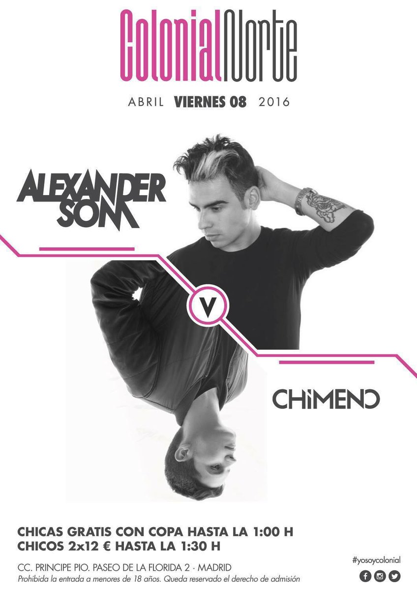 Colonial_Morcu's tweet photo. @alexandersom este viernes en conial. Te lo vas a perder?? #Fieston #AlexanderSom https://t.co/2BriY9nSfM
