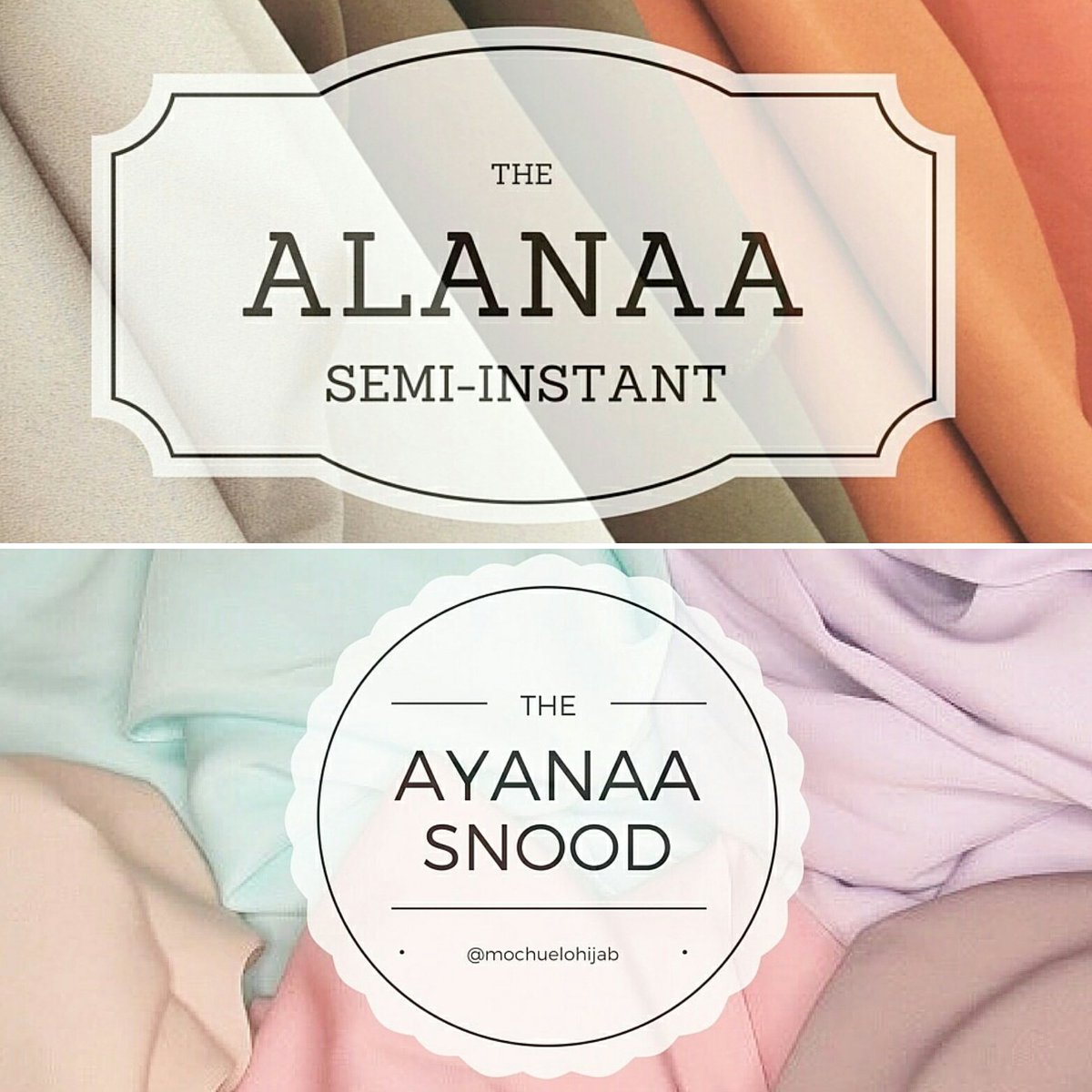 //ALANAA// &amp; //AYANAA// are available for purchase.Check us out on instagram/fb at <a href="/mochuelosg/">Mochuelo</a> / @mochuelohijab now!