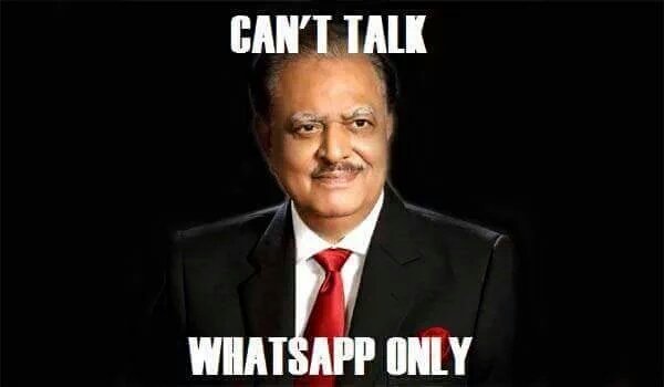 iamExPMLN's tweet photo. Our president is on "WhatsApp only" mode, so he can't talk https://t.co/crjOGed8lK
