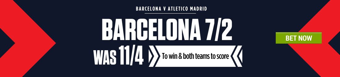 GamblingOffersT's tweet photo. #Barcelona Vs. Atletico Madrid- ... – https://t.co/CXFLycI0GZ – #AtleticoMadrid #BarcelonaVsAtleticoMadrid https://t.co/3B9EudAp3P