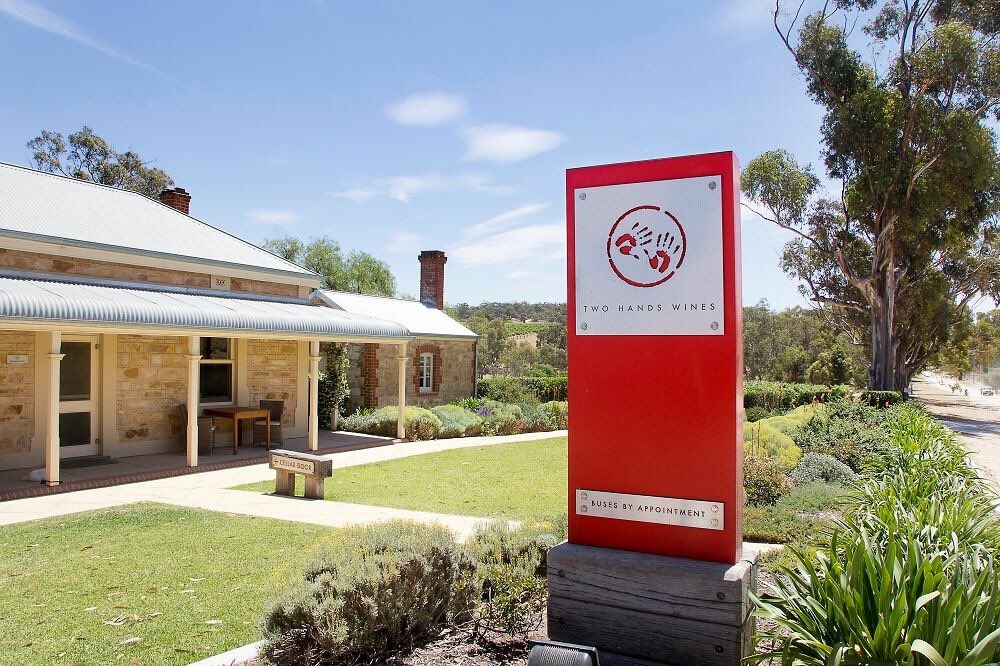 In a beautiful setting, <a href="/twohandswine/">Two Hands Wines</a> is our April featured winery. Read more barossa.com/wine/featured-… #Barossa #wine