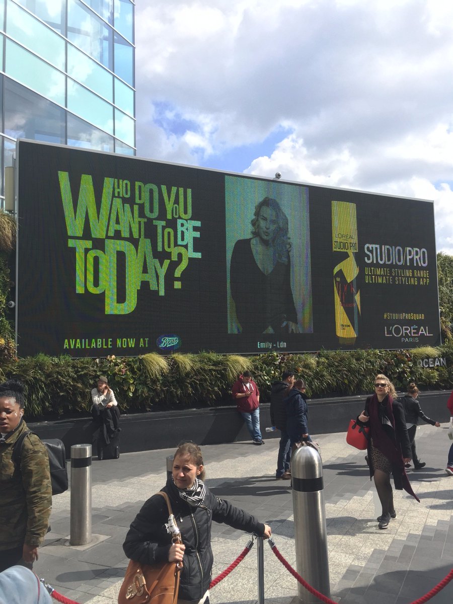 OceanOutdoorUK's tweet image. Shake-up your style with #StudioPro @westfieldlondon @LOrealParisUK @Emilyhatch