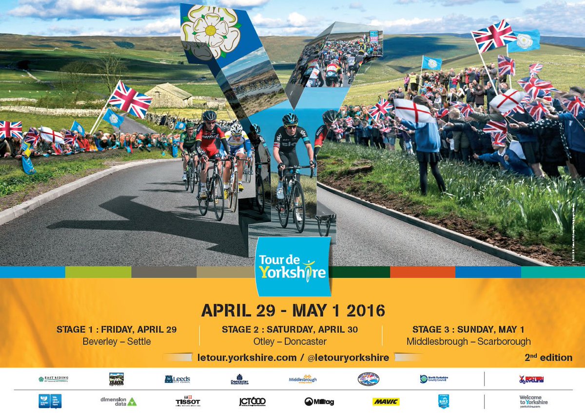 letouryorkshire's tweet photo. Here's the official poster for the 2016 Tour de Yorkshire! Download your copy here: https://t.co/jPdvwCHYj6 #TDY https://t.co/Bw8u8McROb