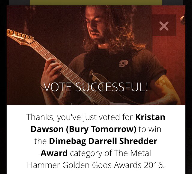 mizue_jp's tweet photo. Go #VoteForTheD @duwasbt in @MetalHammer's #GoldenGods 🏆 https://t.co/eRjfcsefHM 🏆 @BuryTomorrow #teamBT #ITBTYCD https://t.co/xaCE4NOoHF
