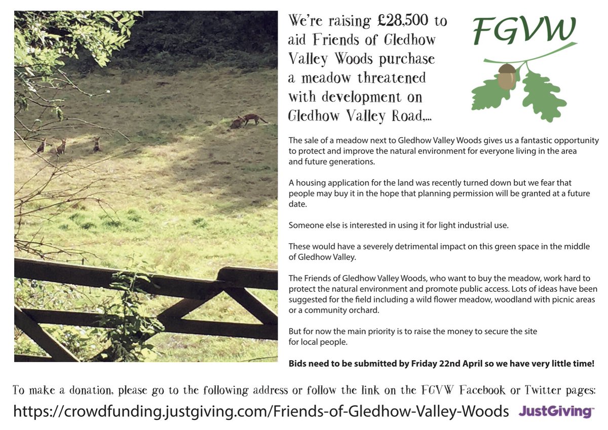 FGVWinfo's tweet photo. IMPORTANT NEWS!!! We're trying to raise funds to purchase the meadow on GVR - can you help?
https://t.co/zD4EFpNtAH https://t.co/OeE7x5a2Ok