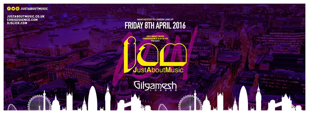 justaboutmusic's tweet photo. #JAMLDN this Friday! @DjFusionUK @DjStylusUk @DjG2uk @CJBeatz @DJSlickUK @Chrisessence... https://t.co/k5xKp78EkL https://t.co/ekngj3HeBC