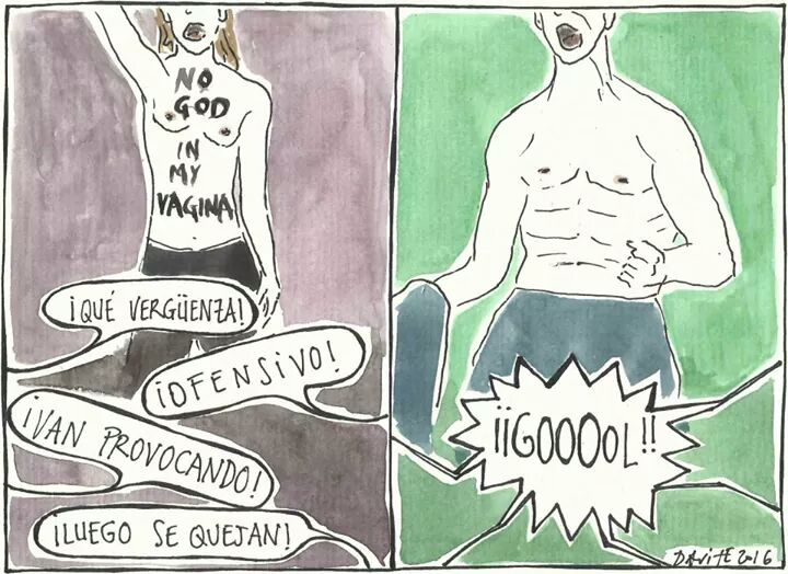 Qué diferencias ves? Por qué el cuerpo político sí se ve como obsceno? Mi cuerpo, mis normas!