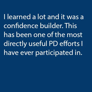 EdTech30's tweet photo. Testimonial: “The most directly useful PD ever.” https://t.co/6pcdb4pZ5N #30toolsin30days #EdTech #edchat https://t.co/Ov9pTESJjs