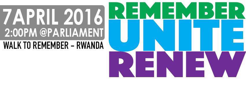 WalktoRemember1's tweet photo. Join us in #WalktoRemember2016 on 7th April at 2:00 at Parliament #Kwibuka22 #Remember #Unite #Renew @KwibukaRwanda https://t.co/My7Z7pWcb9