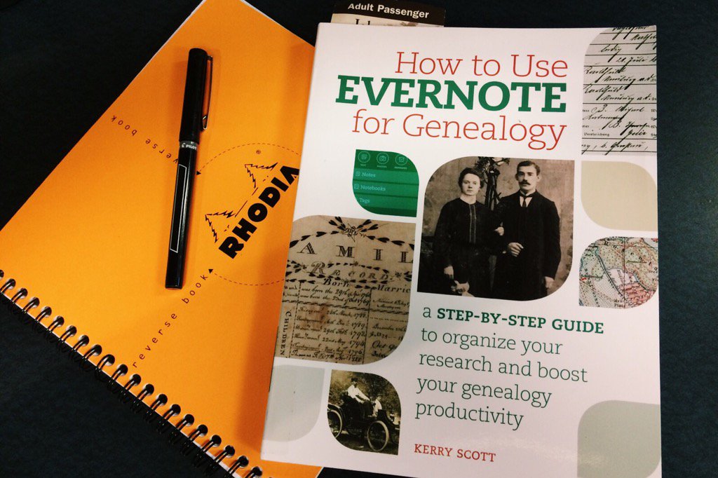 JaimeStokeReed's tweet photo. Other than Internet bookmarks, I'm an @evernote newbie. Getting some tips on #genealogy use from @ClueWagon https://t.co/HtJD5FAOB4