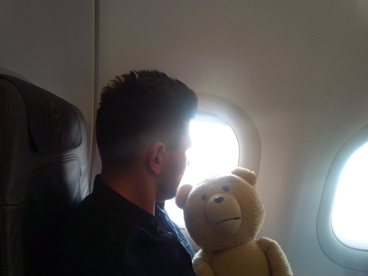 maxbaylav's tweet photo. #Ted's off to #RIO with #Lufthfansa: flight's half full = double the alcohol #raidthebar x @coollettingsab https://t.co/IPxXNEYEyW