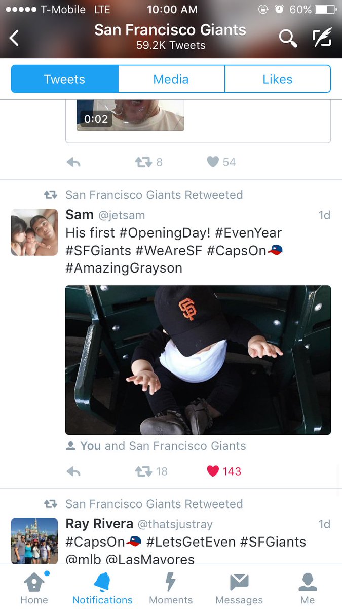 mrscerdena's tweet photo. .@jetsam's tweet retweeted by the @SFGiants of our sweet #amazinggrayson. https://t.co/4wdiv8jbs6