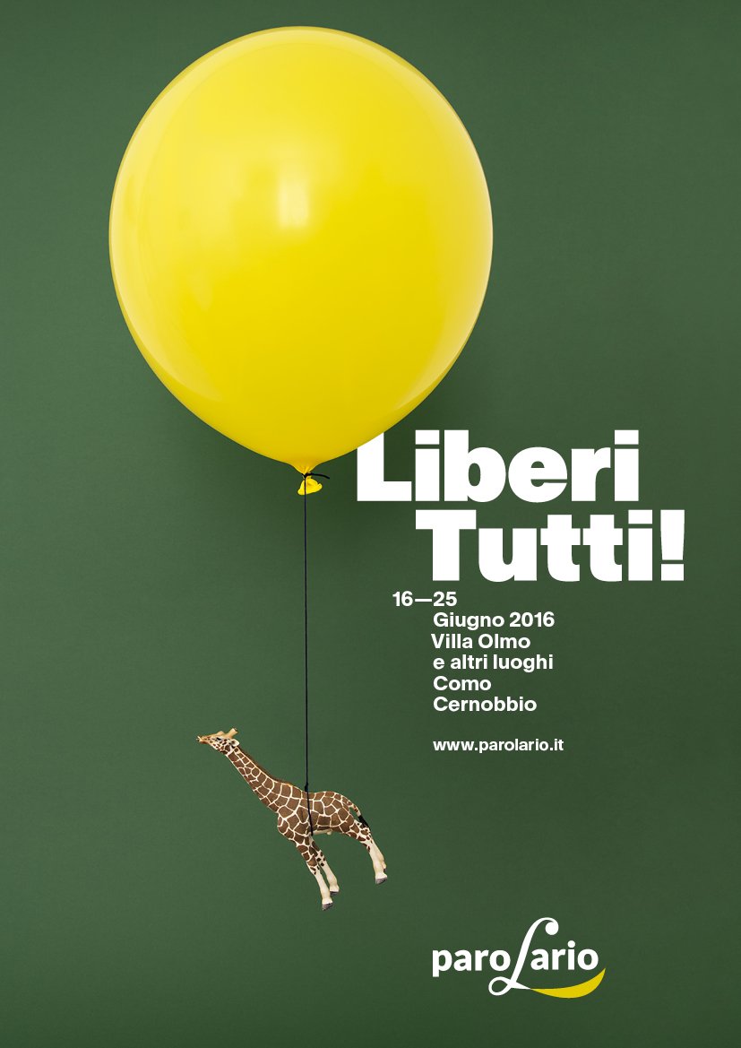 L'immagine della 16a edizione di #Parolario! A #Como #Cernobbio #Brunate 16-25 giugno #Liberitutti! #libri #cultura