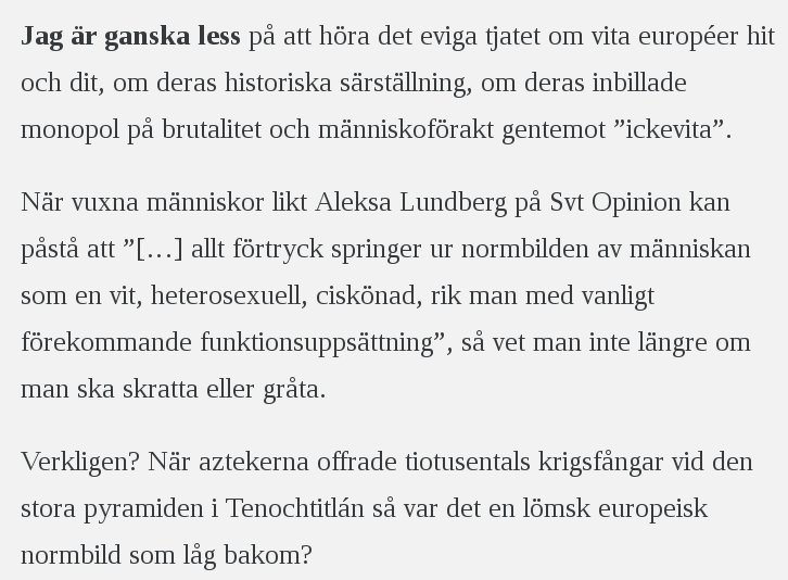 larsibacken's tweet photo. #svpol #rasifiering #rasism
Från 2015, men fortfarande lika bra
Malcom Kyeyune.
https://t.co/nr7gvJWr9H https://t.co/kSaTDBo5Fx