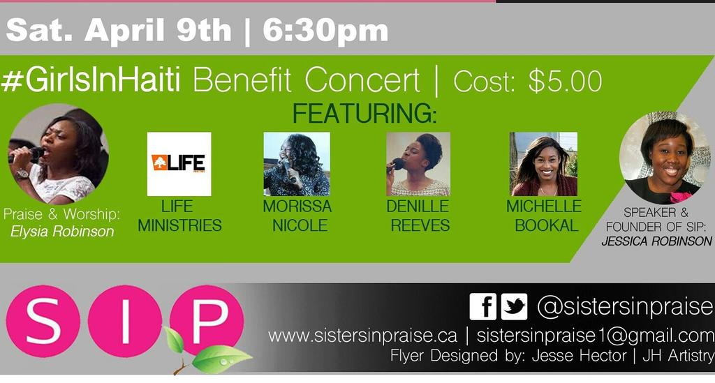 SistersinPraise's tweet photo. #GirlsinHaiti #support #Toronto #GreatExpectations2016 #concert 
Time: 6:30pm @Triumphant Church of Jesus Christ https://t.co/rJgHKkeNC5