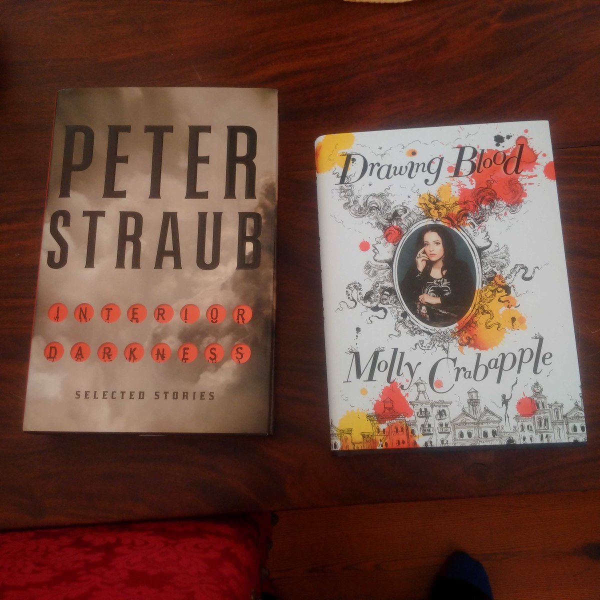 neilhimself's tweet photo. Cool books and glorious, thanks to @peterstraubnyc and @mollycrabapple. I am a lucky person to have such friends. https://t.co/PcHbaWHygw