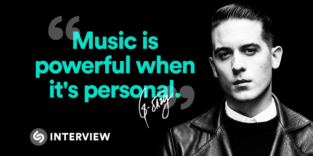 Shazam's tweet photo. EXCLUSIVE: We talked with @G_Eazy about his MASSIVE #MeMyselfAndI &amp; more. https://t.co/UdqU5iUnry #ShazamInterview https://t.co/a2VEkdqiUw
