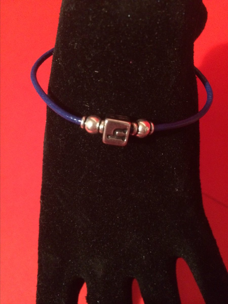 Children's initial bracelet. On either red or blue cord supplied in red gift box #childrensbracelet