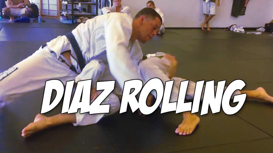 MiddleEasy's tweet photo. New Video: Nate Diaz rolling in a gi with Jason Vigil proves that Conor has work to do  https://t.co/k6ElHgIsl9 https://t.co/YfeIX7gm2P