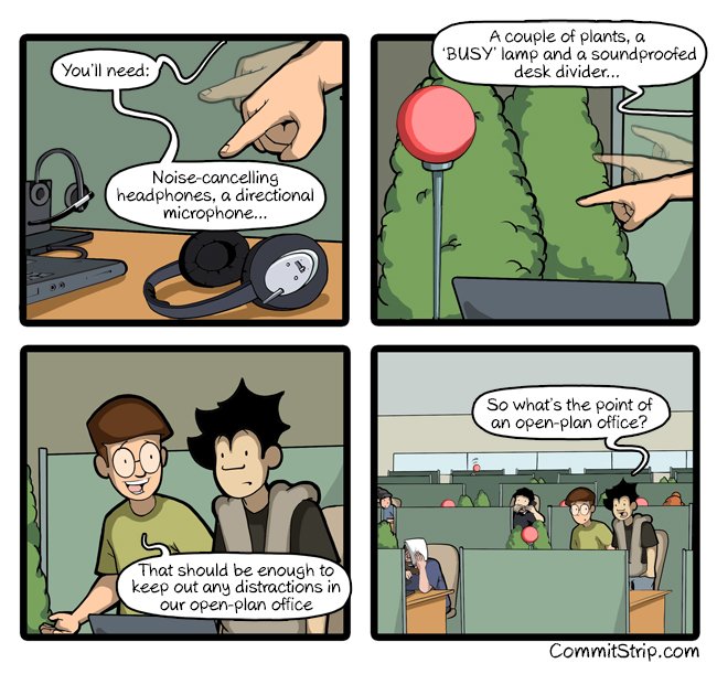 Commitstrip On Twitter The Open Plan Office Paradox Https T Co