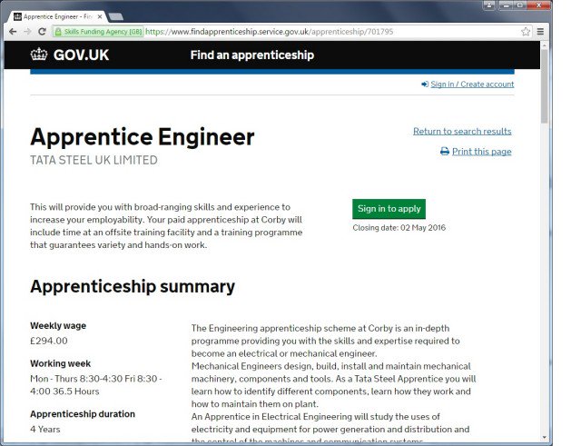 FEWeek's tweet image. Exclusive: Apprentice vacancy with troubled Tata Steel advertised by government bit.ly/1N6WR7W