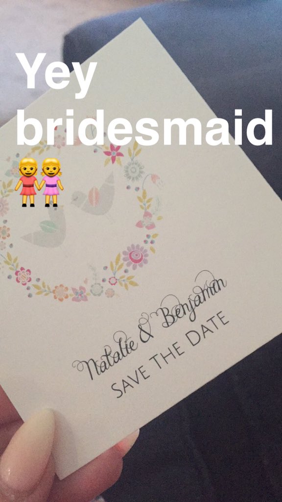 EmmaahhhScottx's tweet photo. 23rd July 2017 will be amazing 🍾👰🏼💚 #CantWait #OurNat #CousinsAreYourFirstBestFriends https://t.co/2HEdGFOiXZ