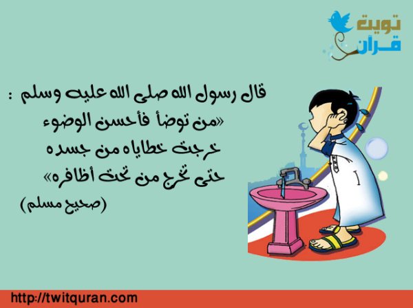 من توضأ فأحسن الوضوءَ خرجت خطاياه من جسدِه . حتى تخرجَ من تحت أظفارِه -- صحيح مسلم   #ﷺ