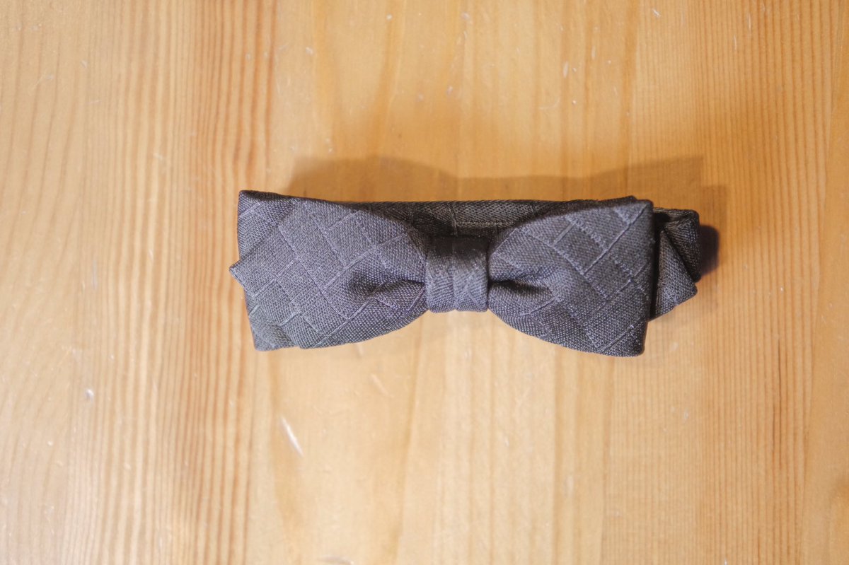 OntFront's tweet image. Slim black check bow tie by OntFront. Handmade in germany.