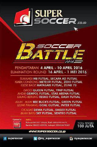 Persiapkan team kalian untuk mengikuti turnamen futsal ini, tunjukkan keberanian dan kemampuan kalian!