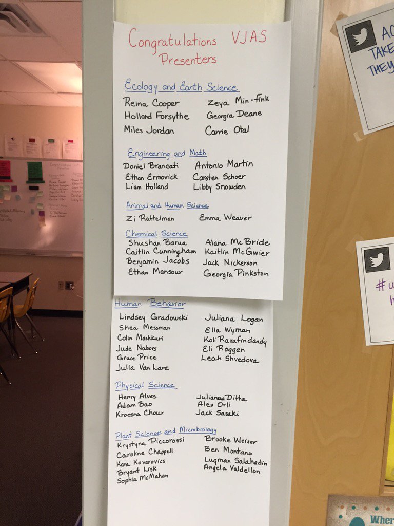 APSKenmore's tweet photo. Congratulations Ms Weber & 48 @APSVirginia #VJAS Presenters at State Level @APSscience We may need our own bus! https://t.co/jRT58vbdgj