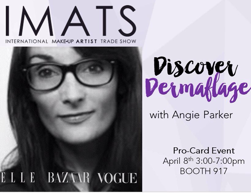 Dermaflage's tweet image. Come see the amazing Angie Parker this Friday #IMATSNY Pro Card Event, booth 917 #MUA
