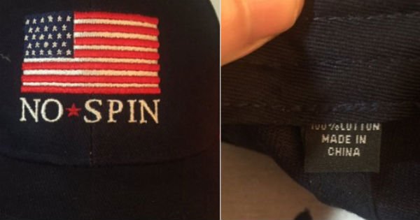 Blowhard Bill O'Reilly has his 'no spin' gear made in China
