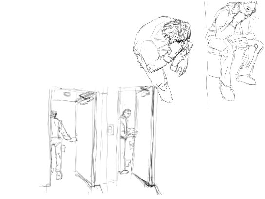 ダンドロ2 トイレに入る 便座に座る ダンドロ