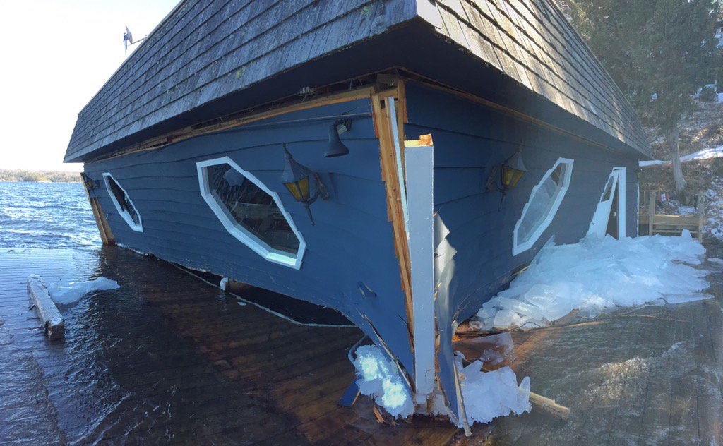 MuskokaCribDock's tweet photo. @moose995 @Muskoka411 the power of ice is just incredible https://t.co/oegHNspz0I