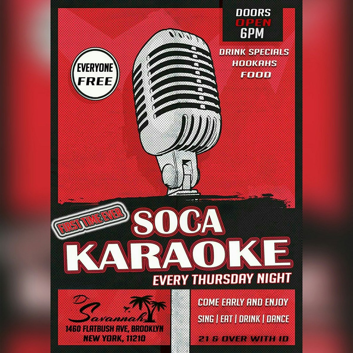 socaislife1's tweet photo. DO YOU THINK YOU HAVE WHAT IT TAKE'S 🎤🎼🎤🎼🎤🎼🎤 WELL COME ON DOWN TO #soca #karaoke #each &amp; #every #thursday @dsavannah https://t.co/ZRUj1D1NzS