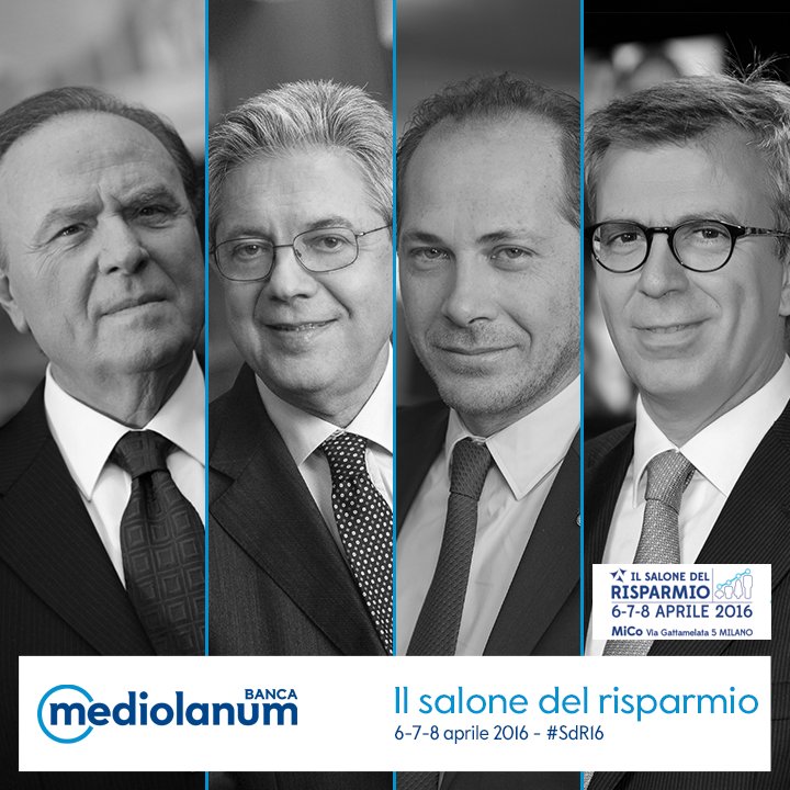 BancaMediolanum's tweet photo. Domani #SdR16. Banca Mediolanum partner dell'evento: tra i relatori il Pres. E.Doris. Info:https://t.co/3aa3yYxxj1 https://t.co/0AStR7Jw1P