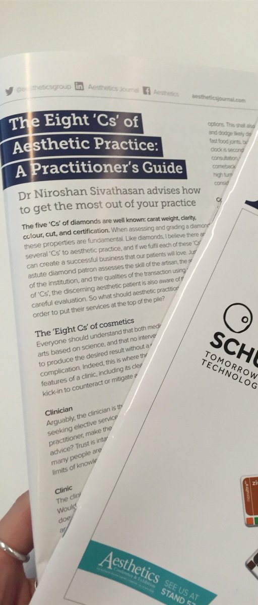 aestheticsgroup's tweet image. Thanks to Dr Niroshan Sivathasan for your #article on how to create a successful #AestheticPractice