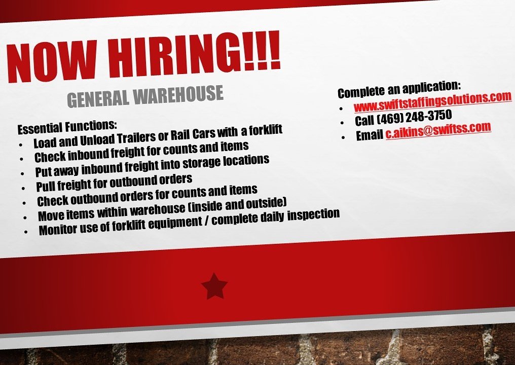 swiftstaffingUS's tweet image. #swiftstaffing #swiftstaffingsolutions #hiring #job #work
