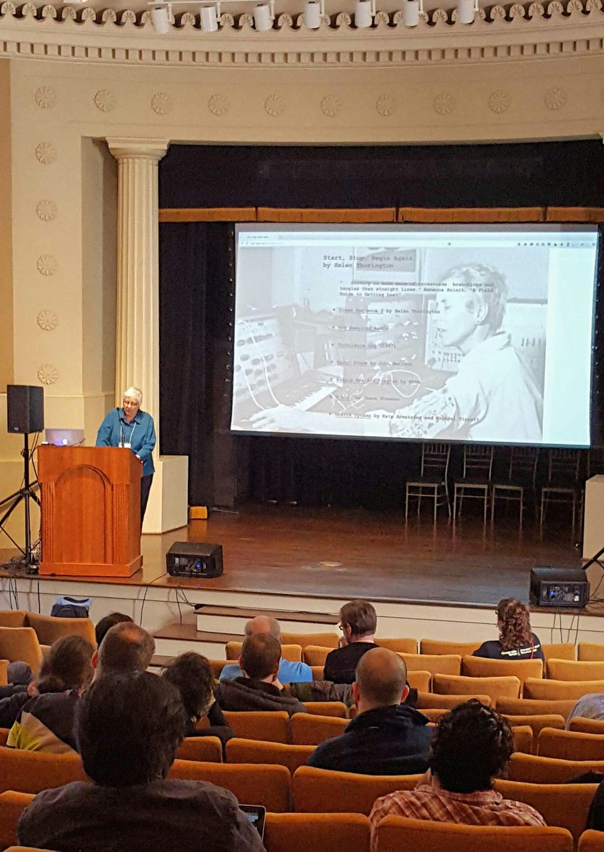 WebAudioConf's tweet photo. WAC's second keynote speaker, Hellen Thorington, starts of an exciting
Day 2!
#WebAudioConf https://t.co/0y17vESn1v