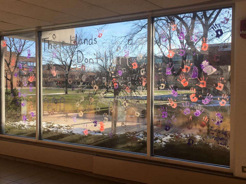 Not too bad for Day 1! Stop by the FOC today to pledge against sexual and domestic assualt! #TheseHandsDontHurt #AKL