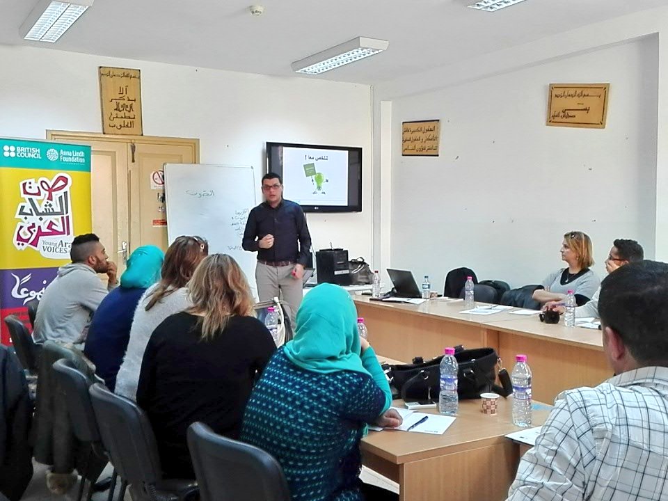 Limalimini's tweet photo. The Voice of Tunisian Youth is a 2 days intensive trainning in Sidi Hassine Youth Center. #YAVinTunisia https://t.co/PO1CtX0K46