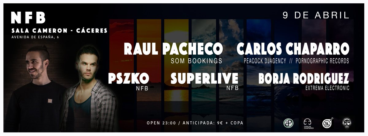 RT y entra en SORTEO para entrar gratis en la próxima NFB de Cáceres.
9 de Abril
Sala Cameron
Avenida de España, 6