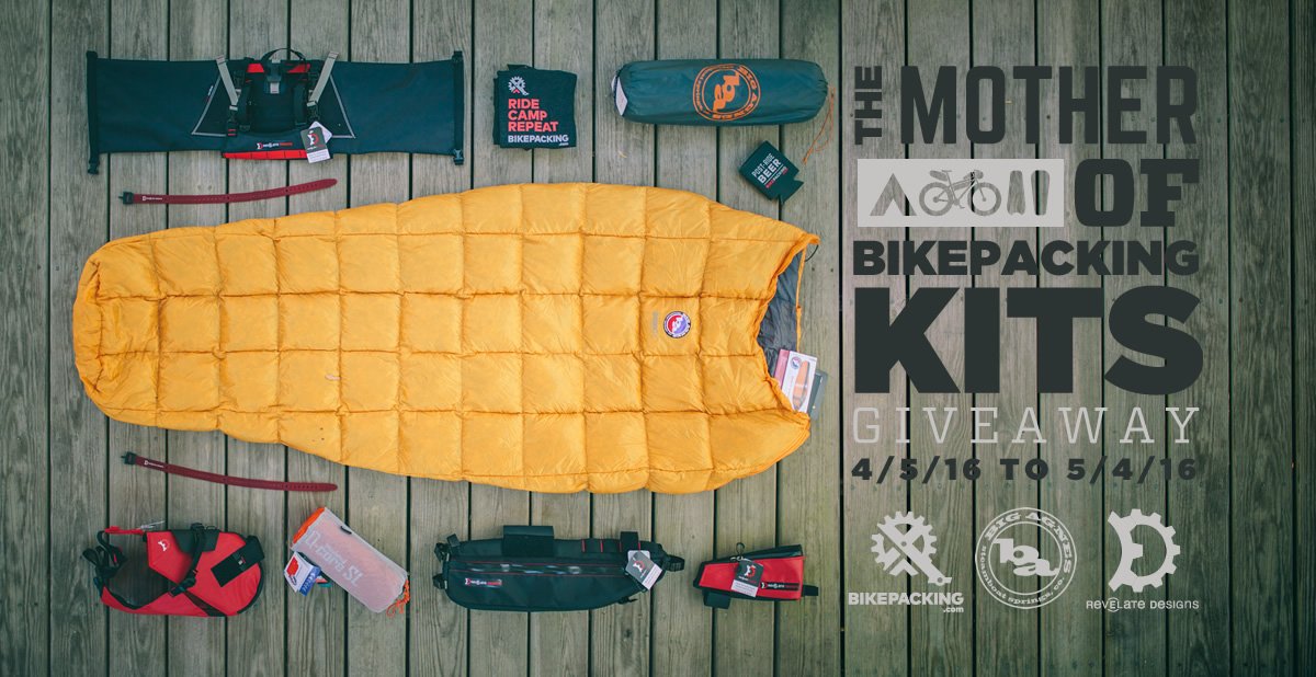 bikepackingcom's tweet photo. We’re giving away "The Mother of #Bikepacking Kits"! Read more about the kit &amp; enter here: https://t.co/rq0YqcaP6K https://t.co/QZ6f0QnVxb