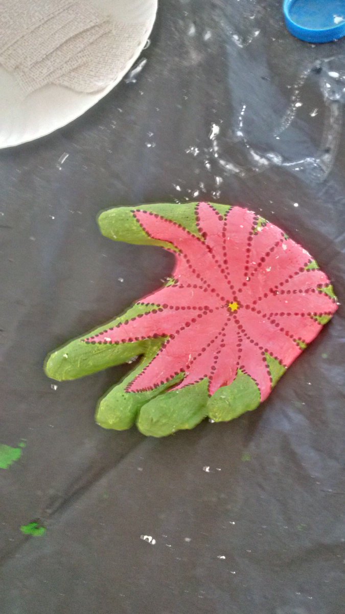 Having so much fun. With Grade 8's making plaster hands. #play #learning