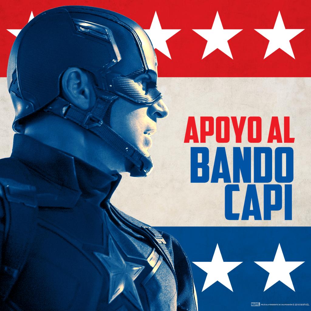 MarvelSpain's tweet photo. Es hora de formar el frente. ¿Eres del #BandoCapi? #CapitánAméricaCivilWar https://t.co/ug4G65Ygnr