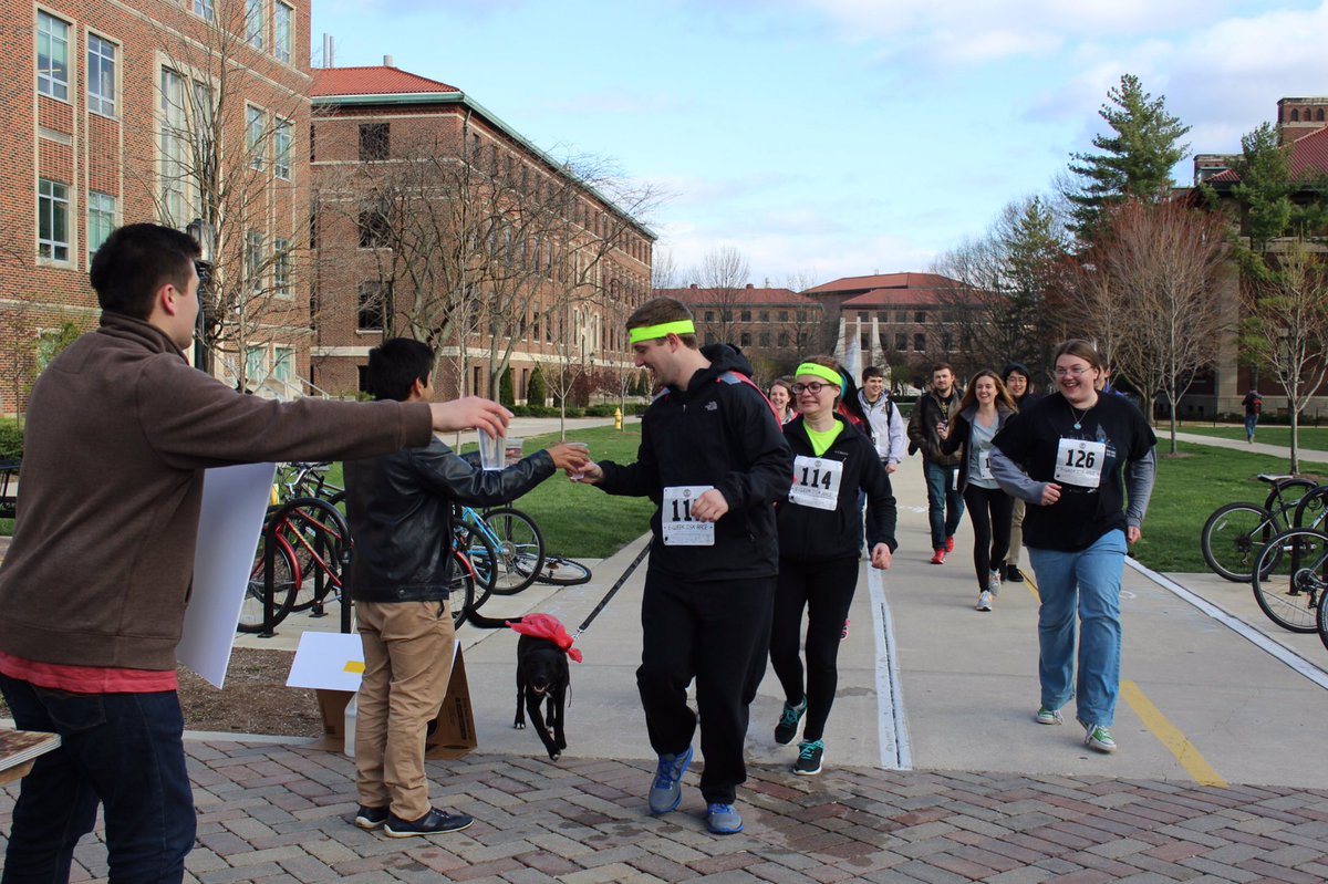 Had tons of fun at the #PurdueEWeek16 0.5K. Are you ready for the design competition tonight? 6pm @ ENGR fountain!