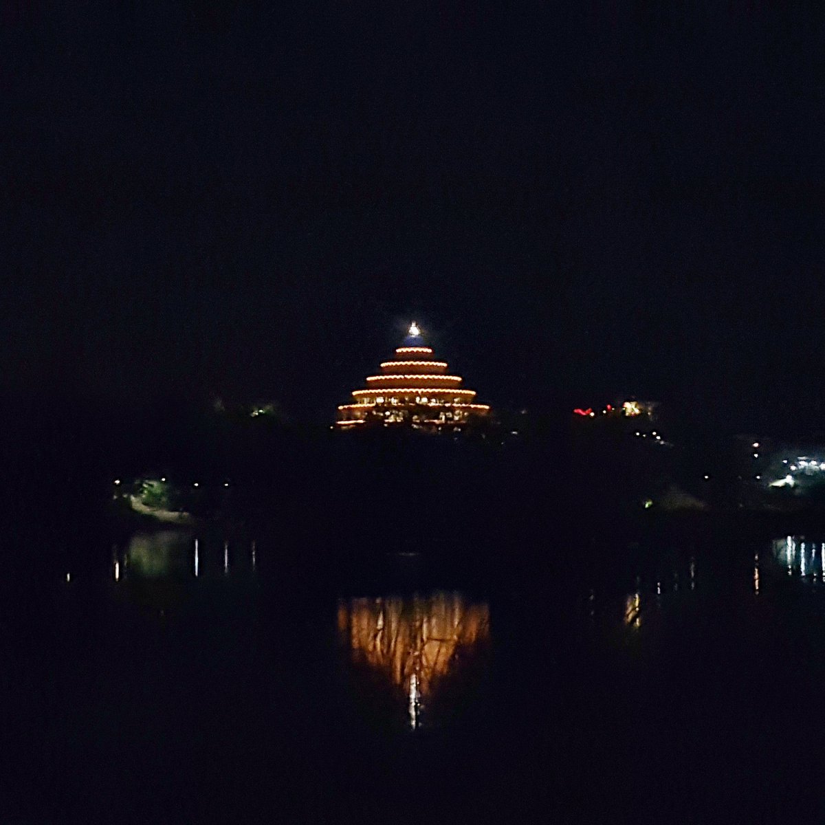 Let there be light. 
#artofliving #bangalore #india #bliss #peace #love #night #lights #aol #yoga