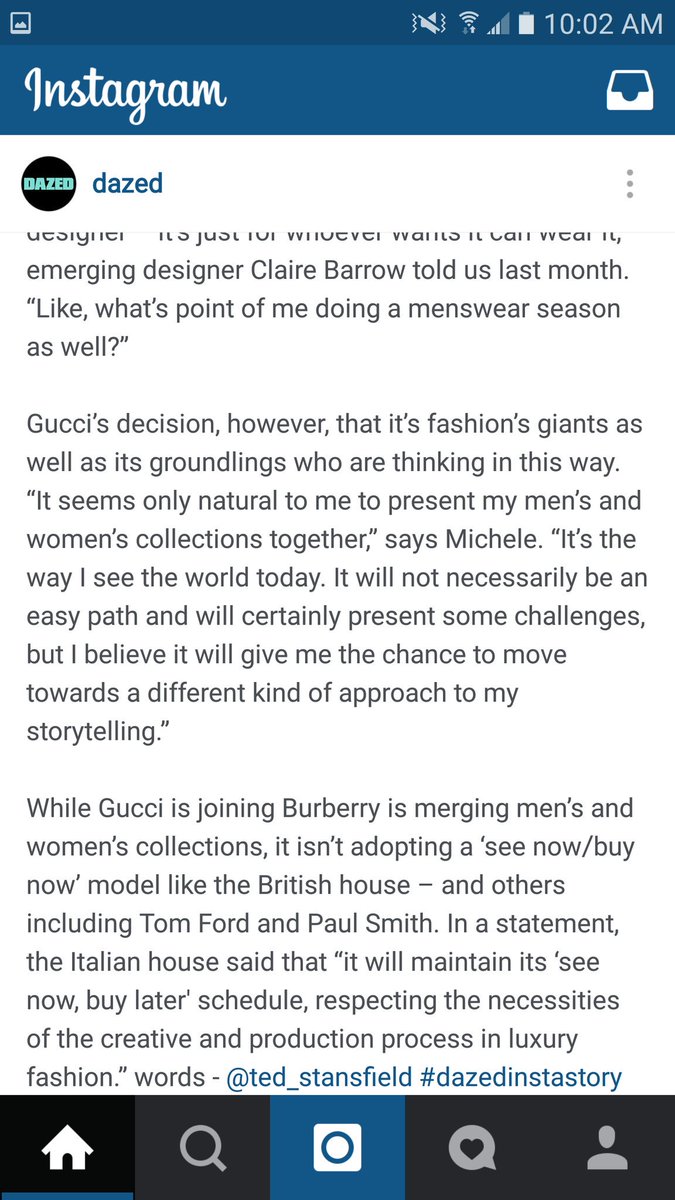 _thinupperlip's tweet image. Gucci merges men's and women's collections into single showcase  (Pt. 3) 
@PRMoveOfTheWeek #bestPRmove