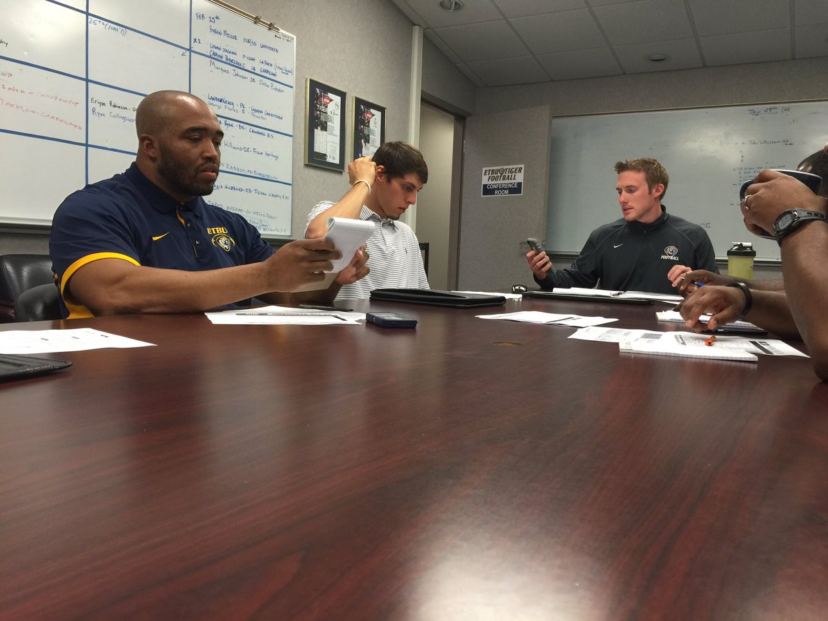 adam_ledyard's tweet photo. #CoachesLife | spending the day w/@ETBU_Football @ETBUCoachW -- youngest head coach in NCAA football #StoryIdeas https://t.co/MF8qNkLEHE